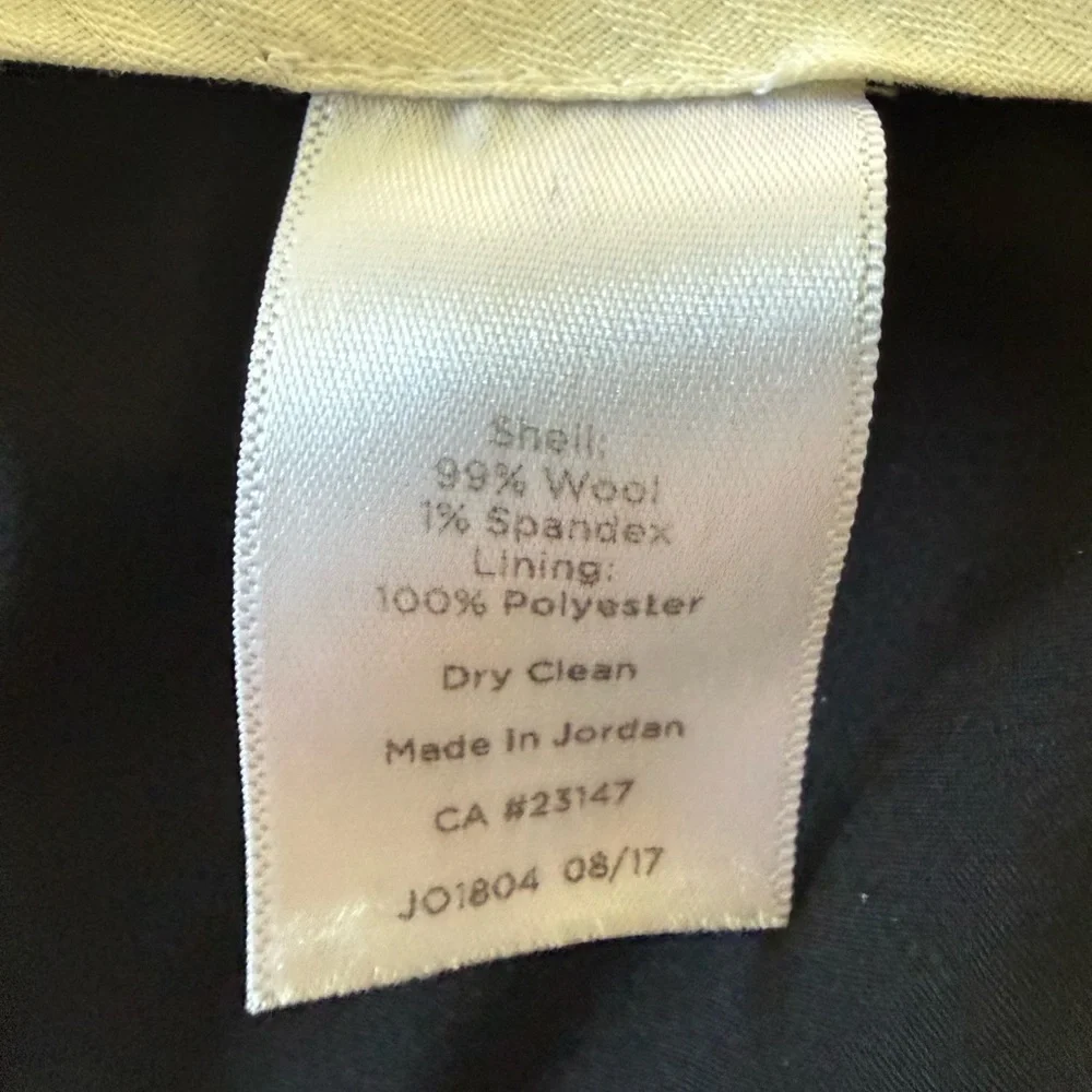 Talbots Windsor Wide-Leg Pant - Flannel, Black, Size 12 - Picture 7 of 9